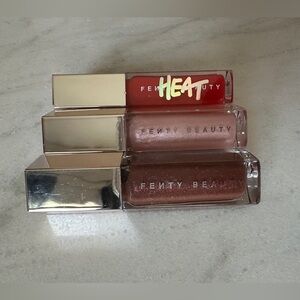 Fenty Beauty Gloss Bomb Heat Trio - Red, Pink, Brown